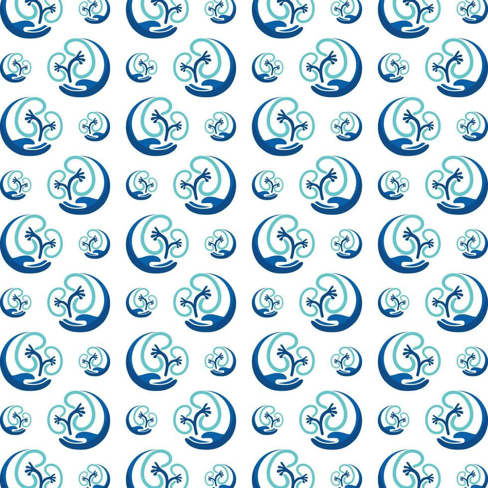 kidney care beautiful pattern repeating abstract vector background