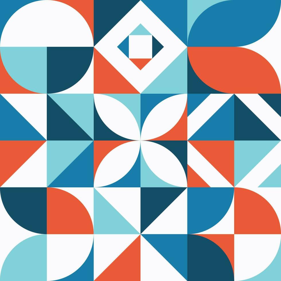 Blue and red colourful abstract geometric shape vector illustration