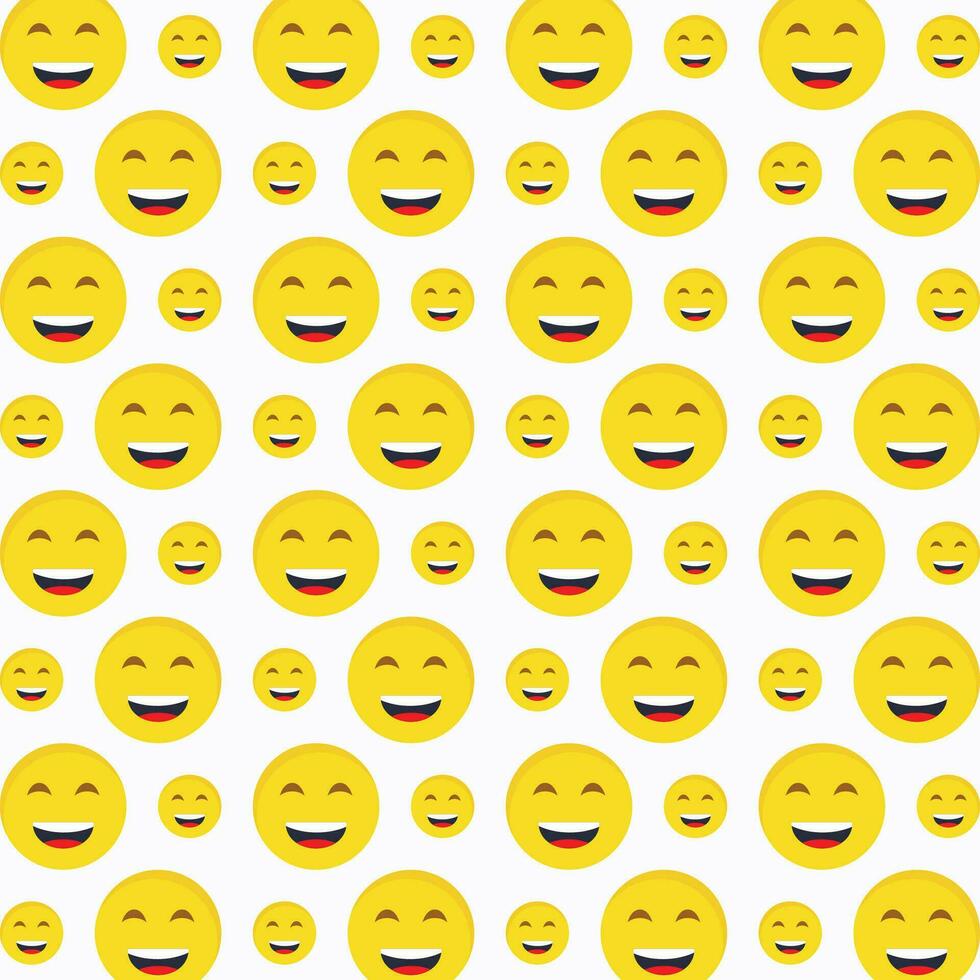 Lol emoji trendy abstract pattern repeating vector illustration background