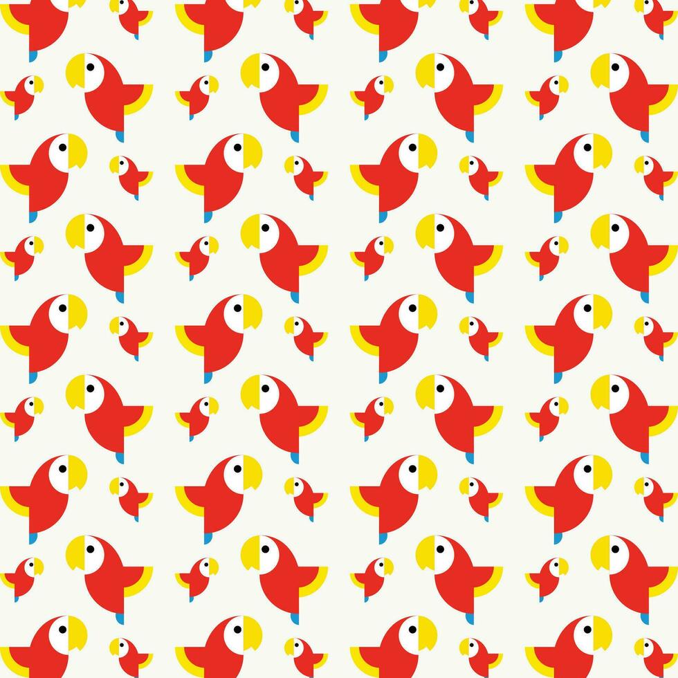 Macaw parrot design vector illustration seamless repeating pattern