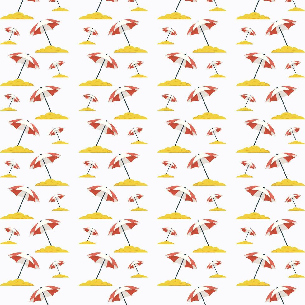 Beach umbrella abstract colorful pattern vector illustration