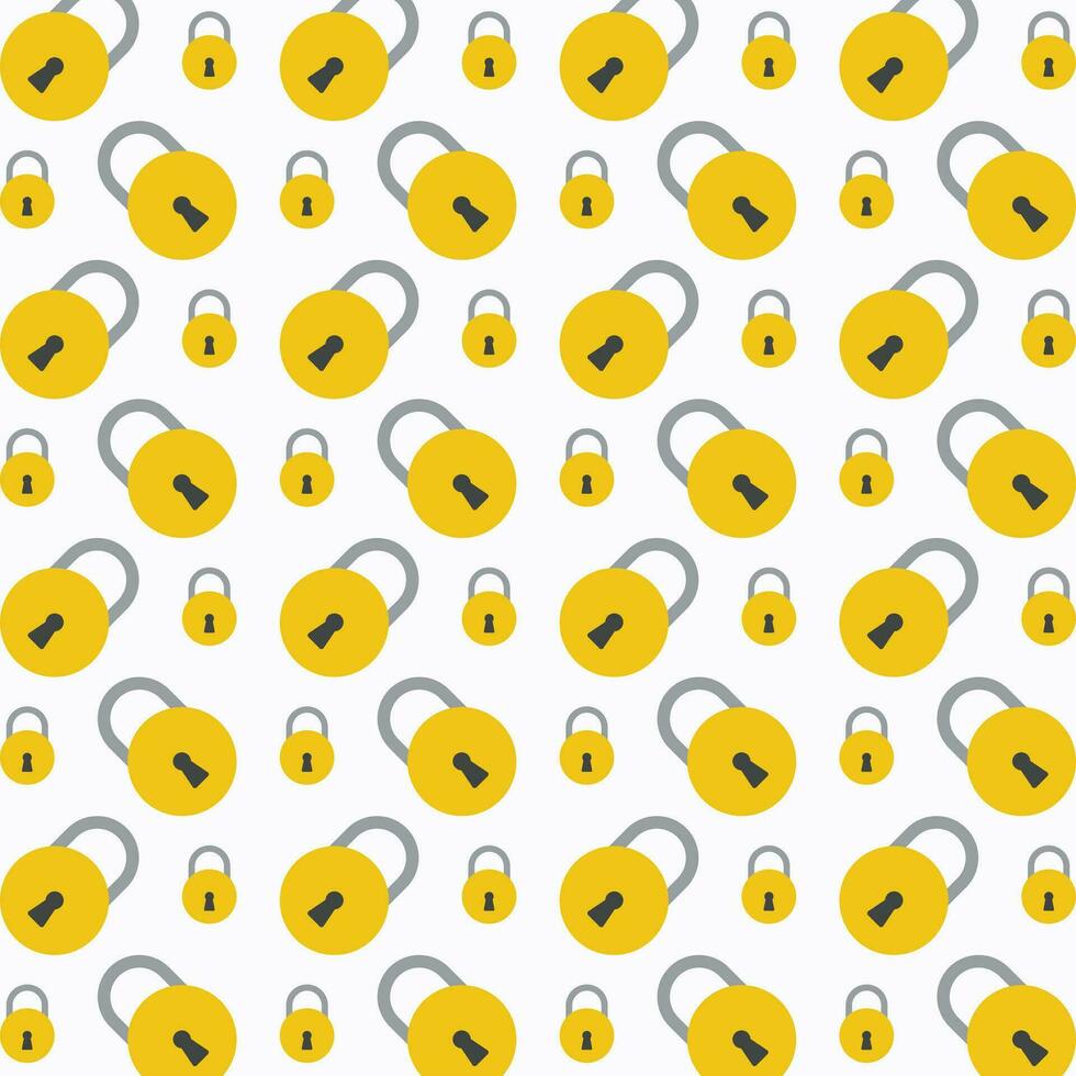 Lock trendy abstract pattern repeating vector illustration background