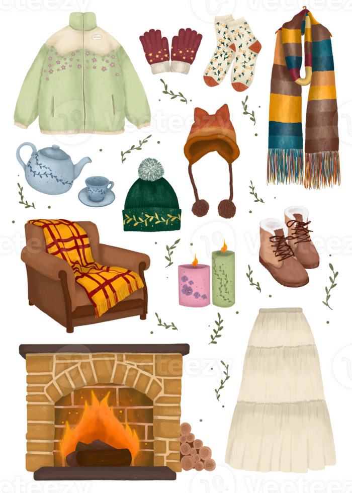 Winter accessory set png