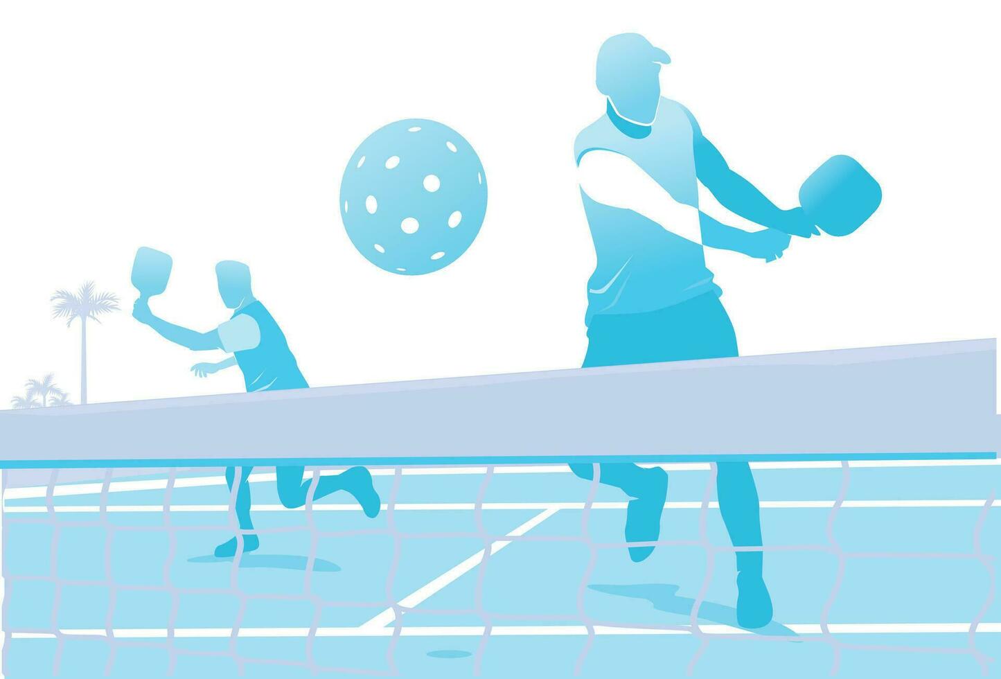 Cool editable vector pickleball background for any graphic purpose