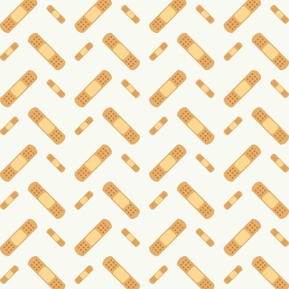 Band aid plaster design vector illustration seamless repeating pattern background