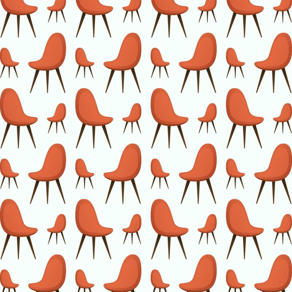 Red chair abstract colorful pattern vector illustration