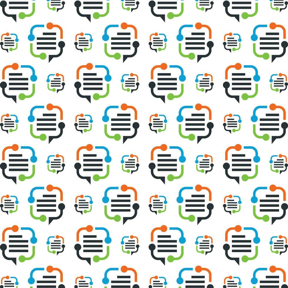 Data office trendy smart pattern colorful illustration background vector