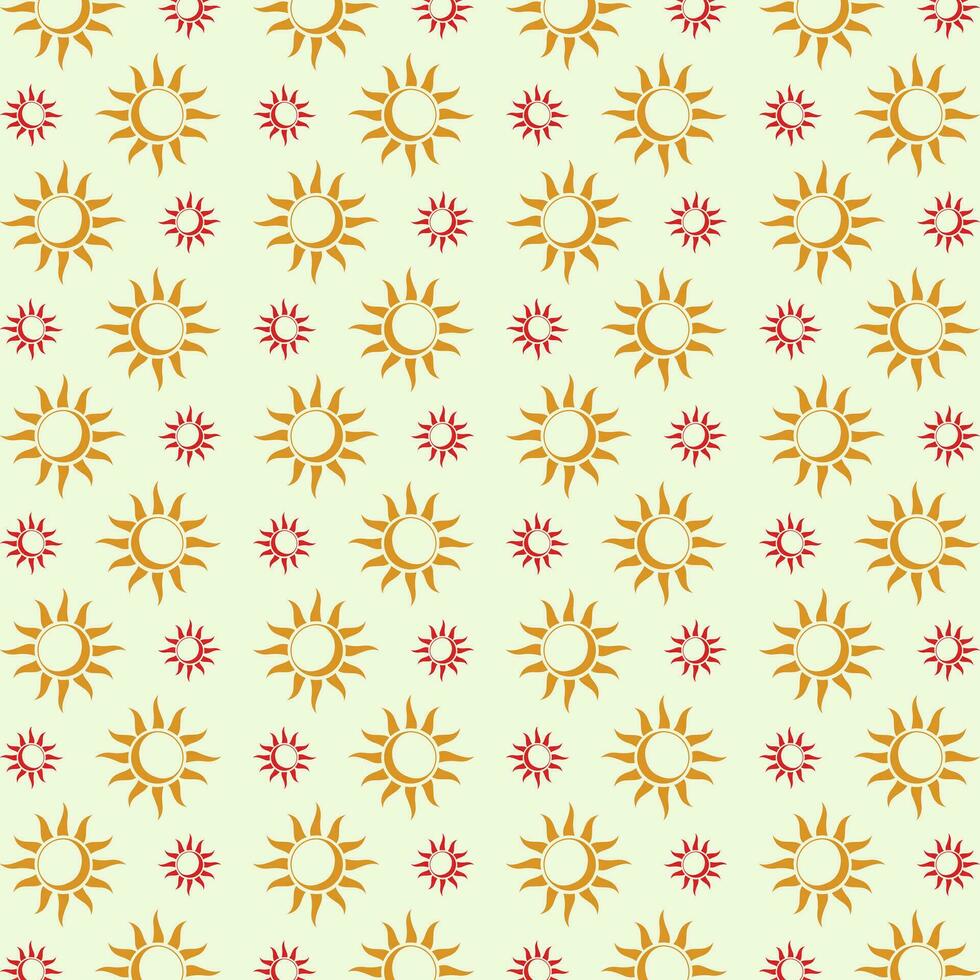 Creative sun abstract repeating pattern design vector illustration