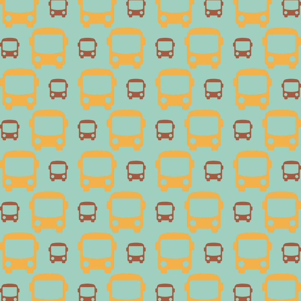 School bus repeating pattern background vector illustration