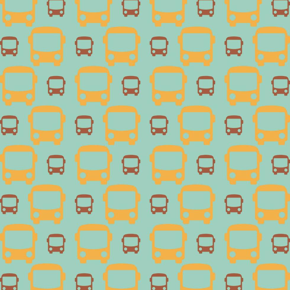 School bus repeating pattern background vector illustration