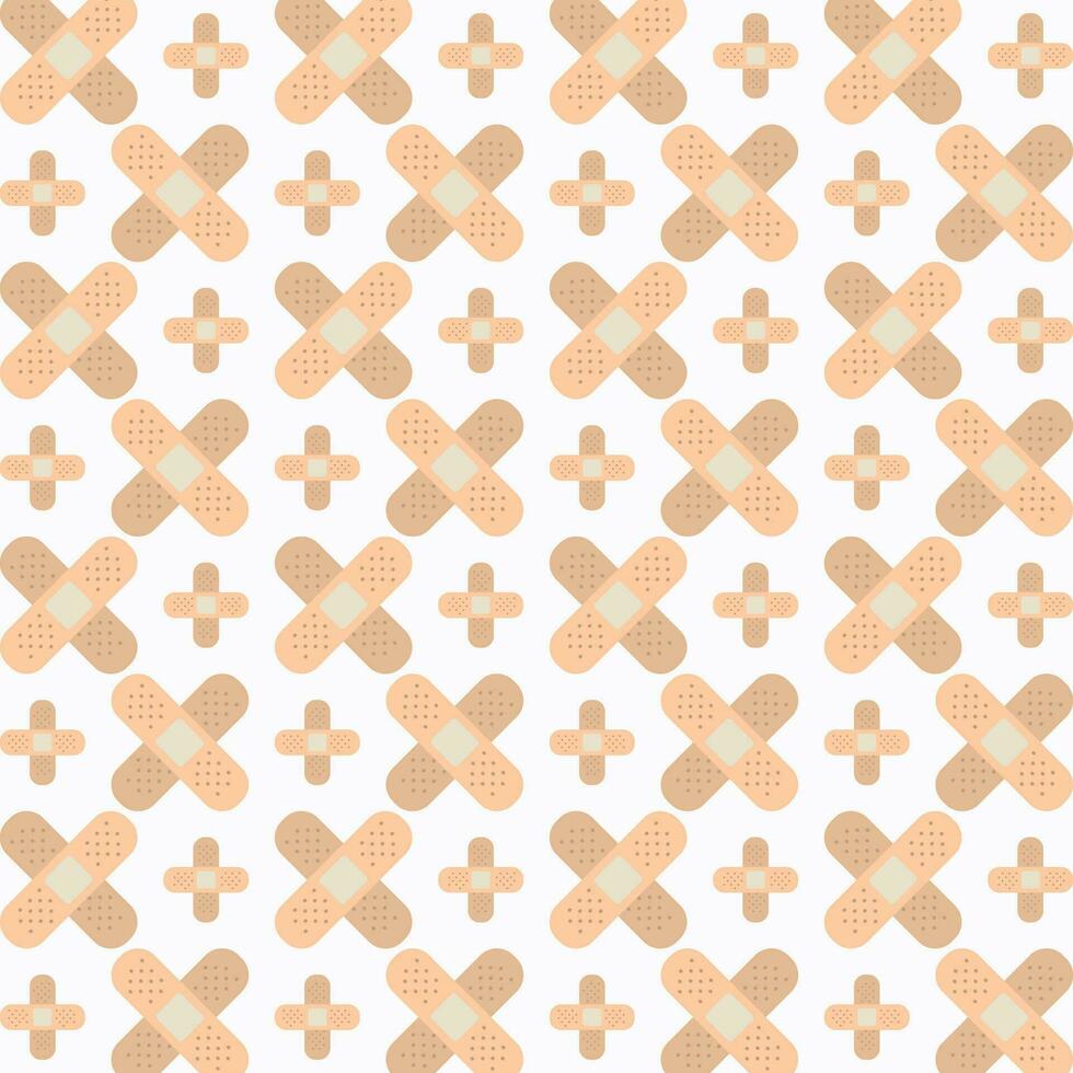 Band Aid trendy abstract pattern repeating vector illustration background
