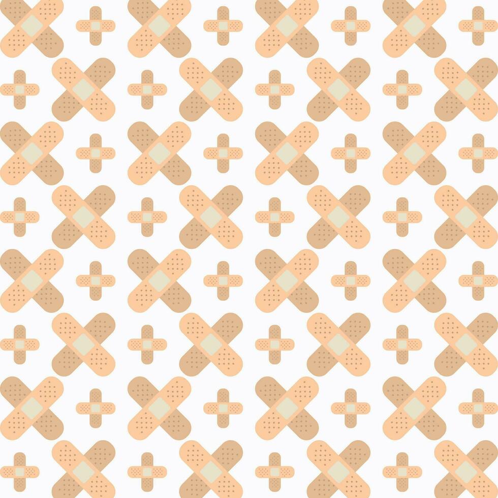 Band Aid trendy abstract pattern repeating vector illustration background