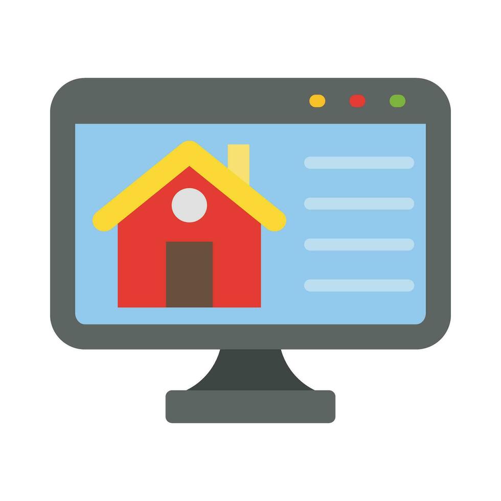 Real Estate Website Vector Flat Icon For Personal And Commercial Use.