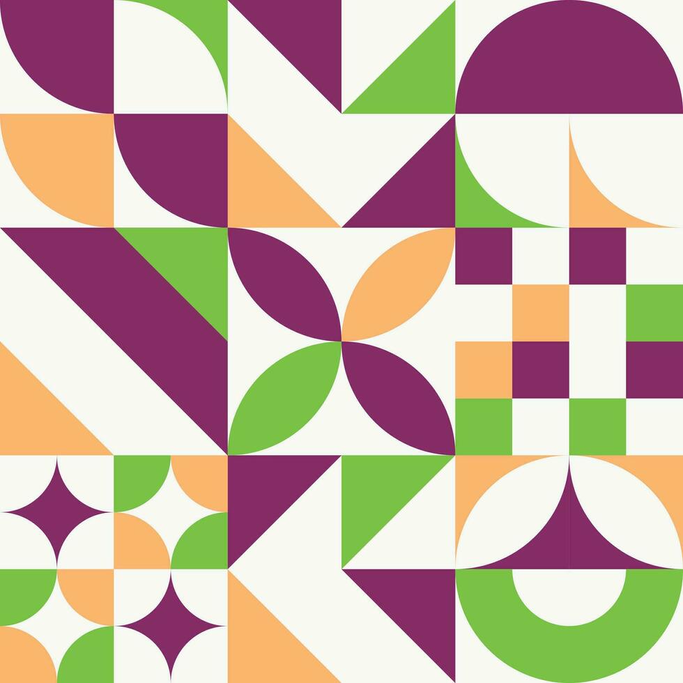 Burgundy and green colourful abstract geometric shape vector illustration