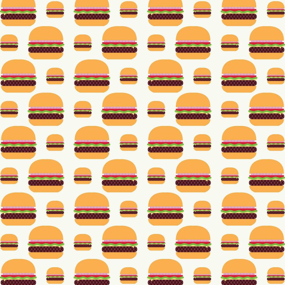 Delicious hamburger design vector illustration seamless repeating pattern background