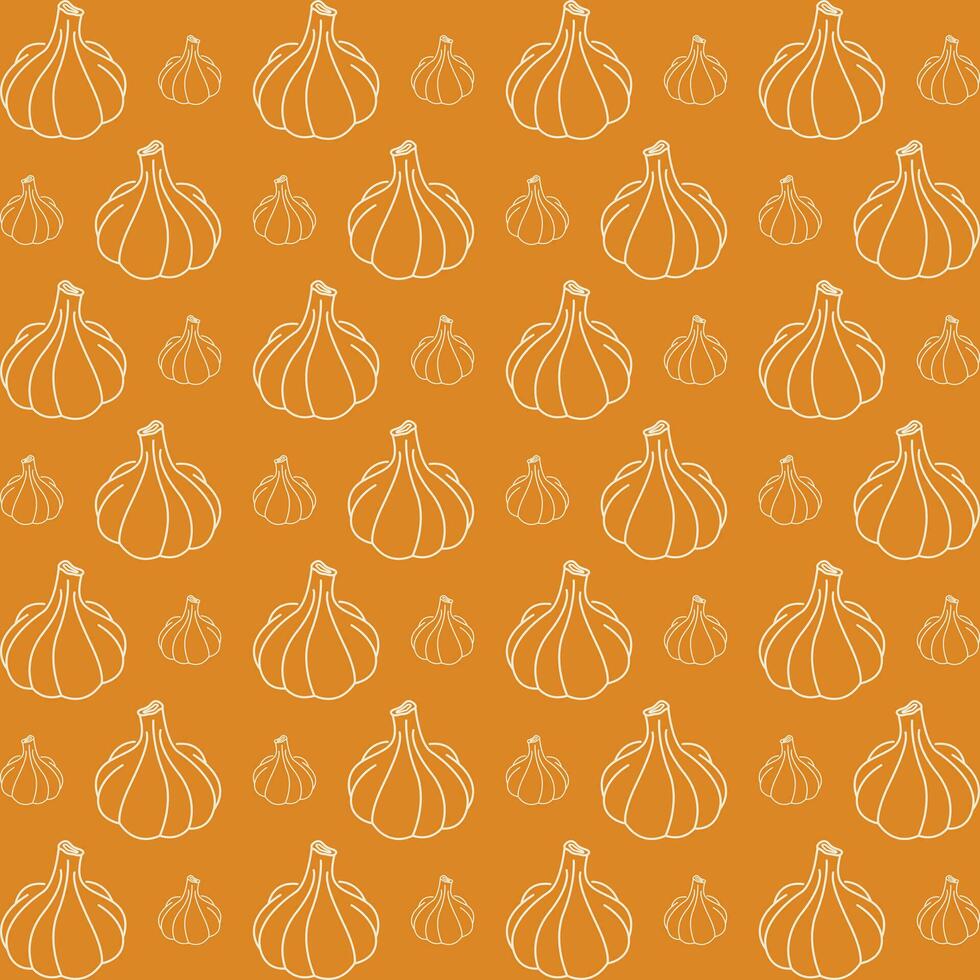 Garlic colorful pattern beautiful background vector illustration