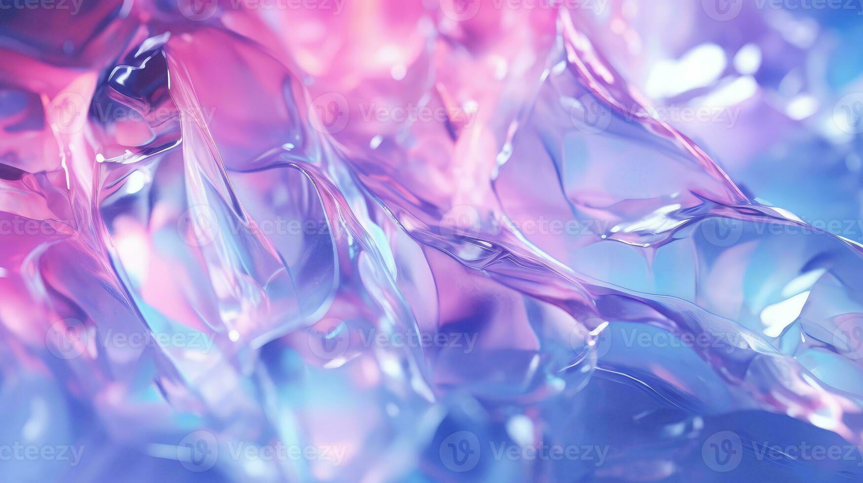 AI generated Ice and liquid background in neon colors photo