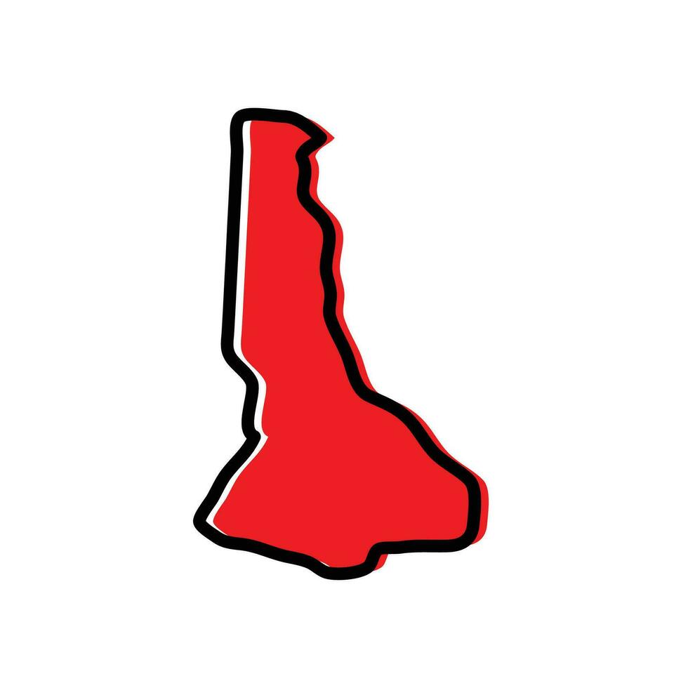 River Nile state of Sudan vector map illustration.