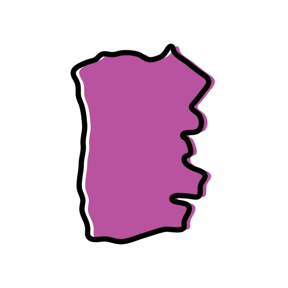 Tarapaca region of Chile vector map illustration.