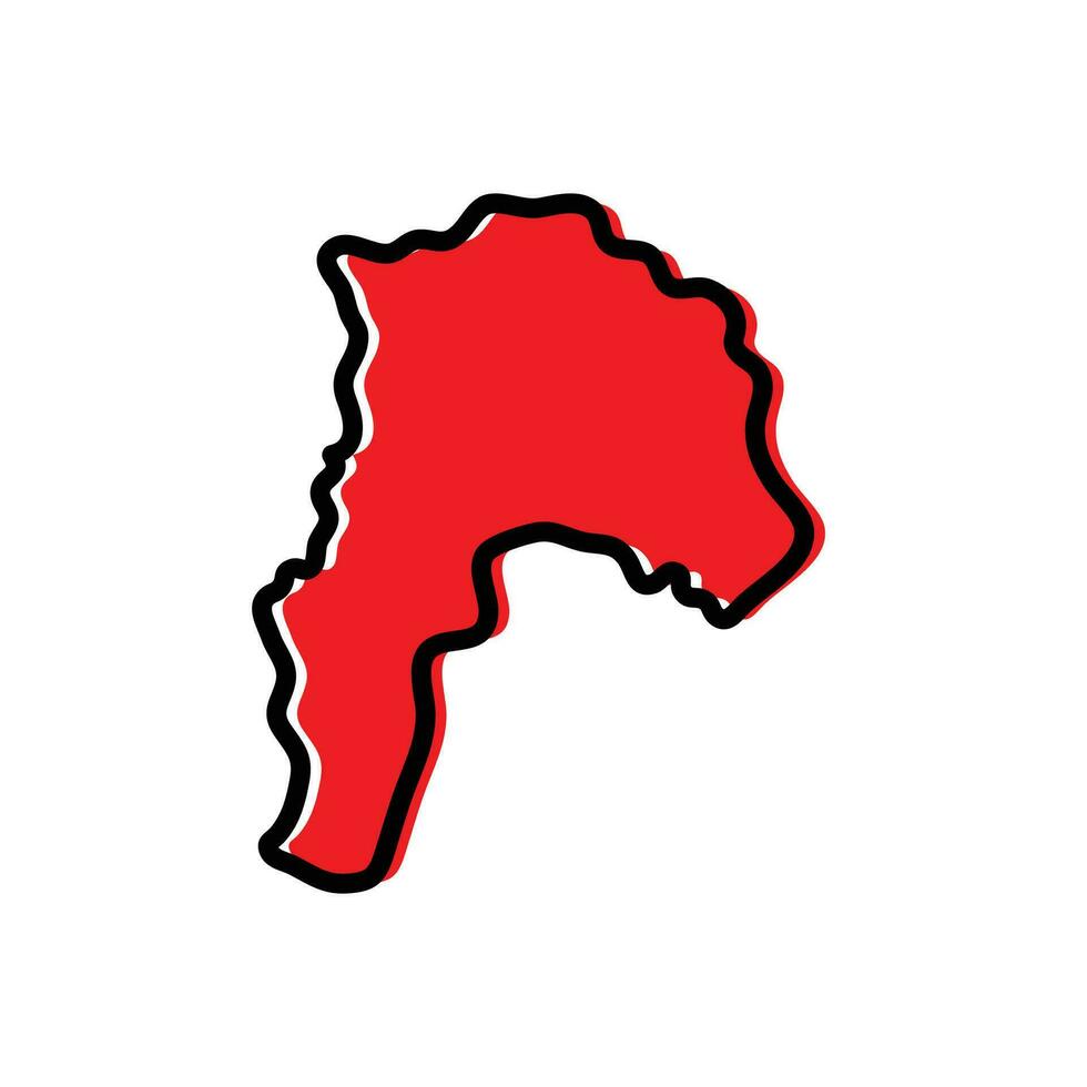 Valparaiso region of Chile vector map illustration.