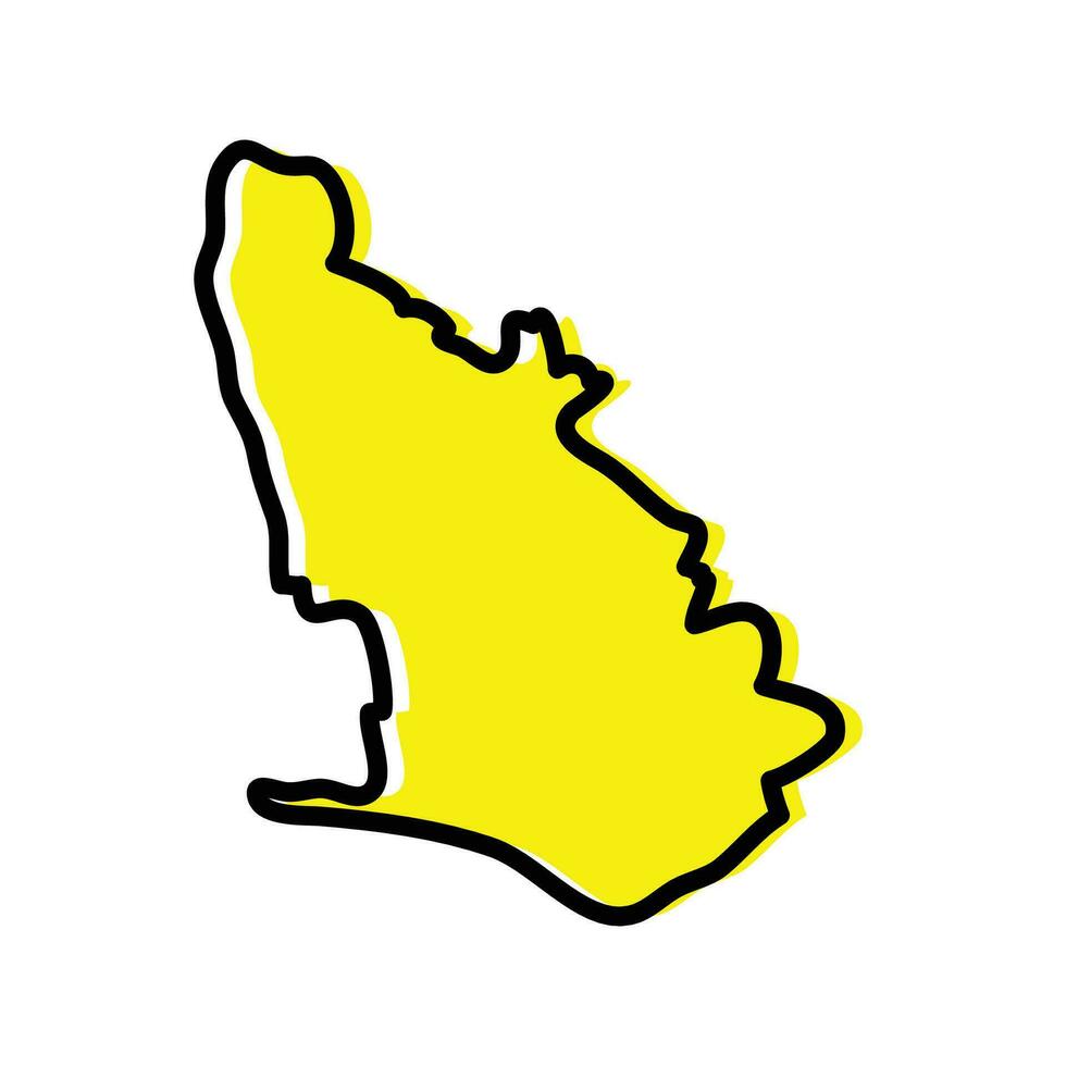 Western Region of Ghana vector map graphic