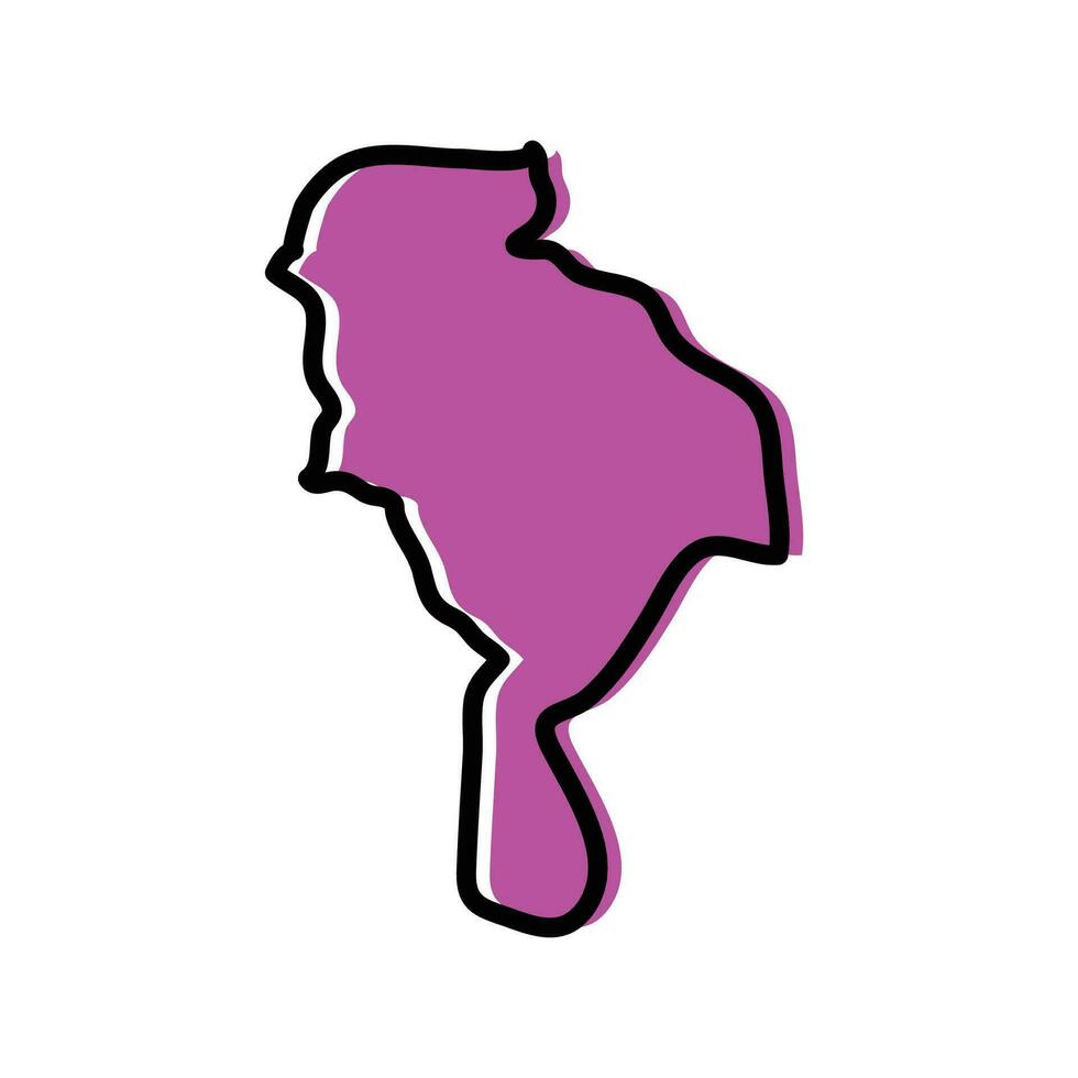 Warrap state of South Sudan vector map illustration.