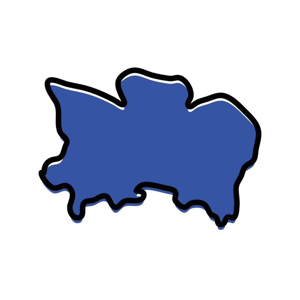 Benue state of Nigeria vector map illustration.