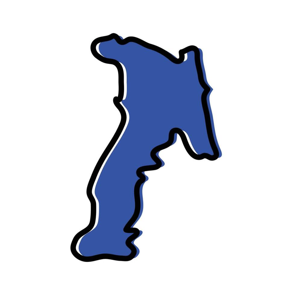 Abia state of Nigeria vector map illustration.