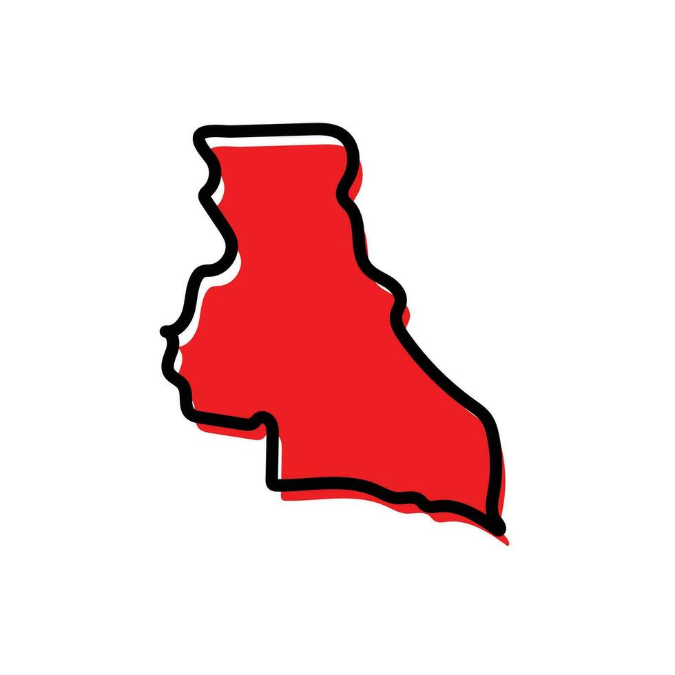 East region of the Cameroon vector map illustration.