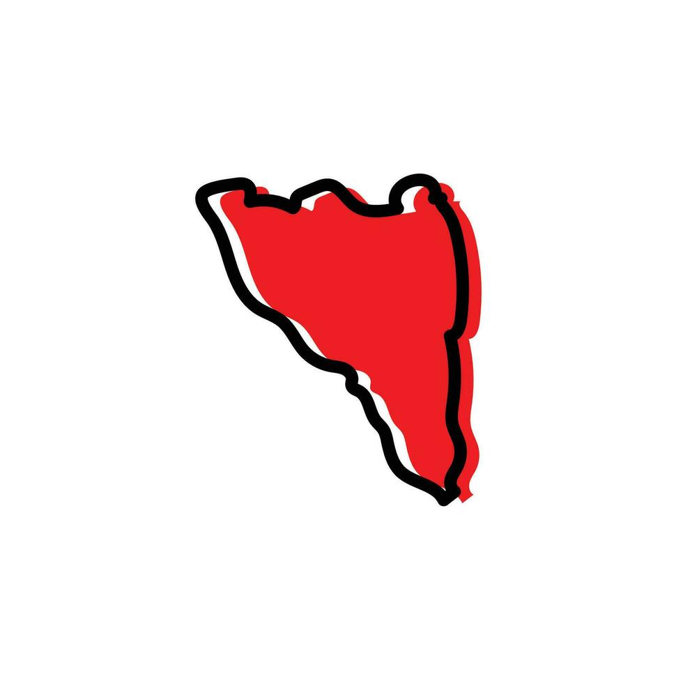 Analamanga region of Madagascar vector map.