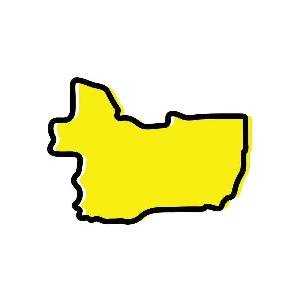 Gao Region of Mali vector map illustration.