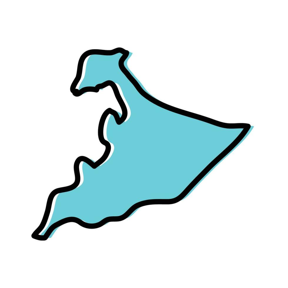 Somali region of Ethiopia vector map design.