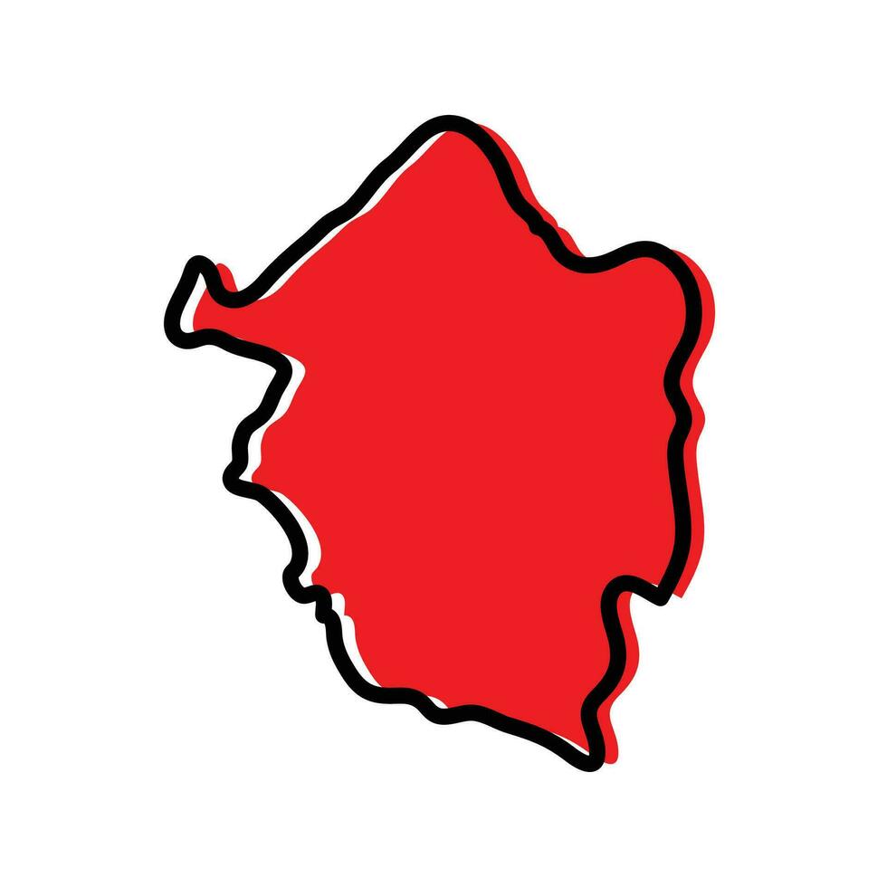 Enugu state of Nigeria vector map illustration.