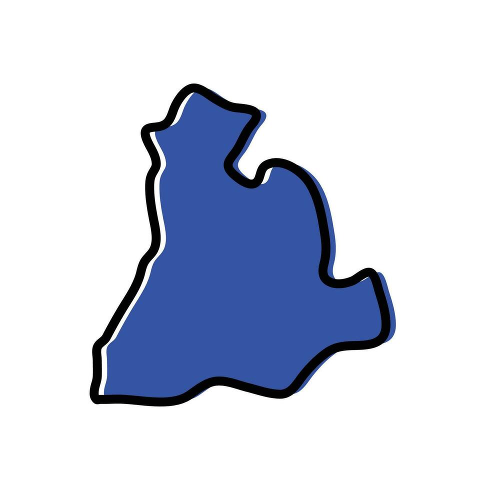 Sud Ubangi province of the Democratic Republic of the Congo vector map.