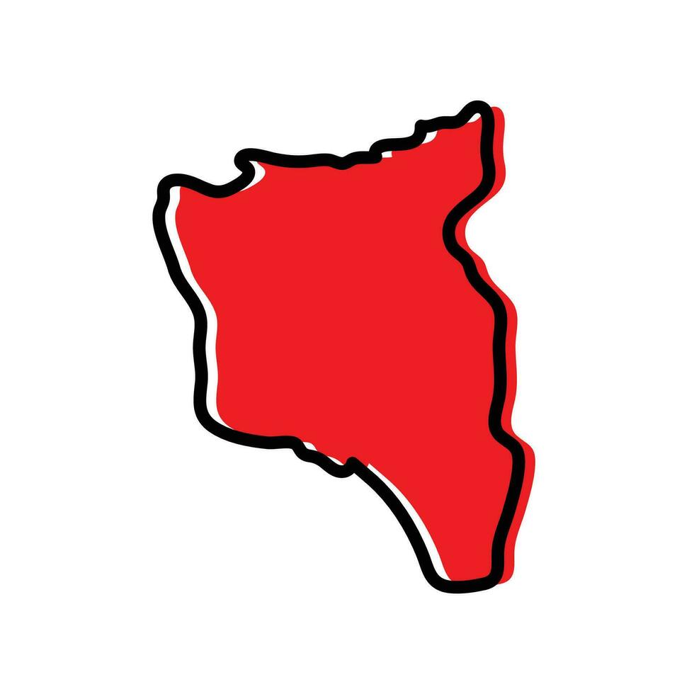 Sud-Kivu province of the Democratic Republic of the Congo vector map.