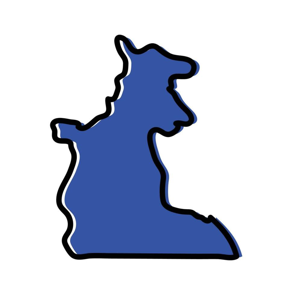 Maniema province of the Democratic Republic of the Congo vector map.