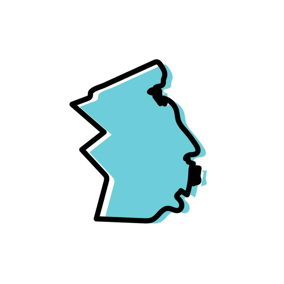 Flacq districts of the Mauritius vector map illustration.