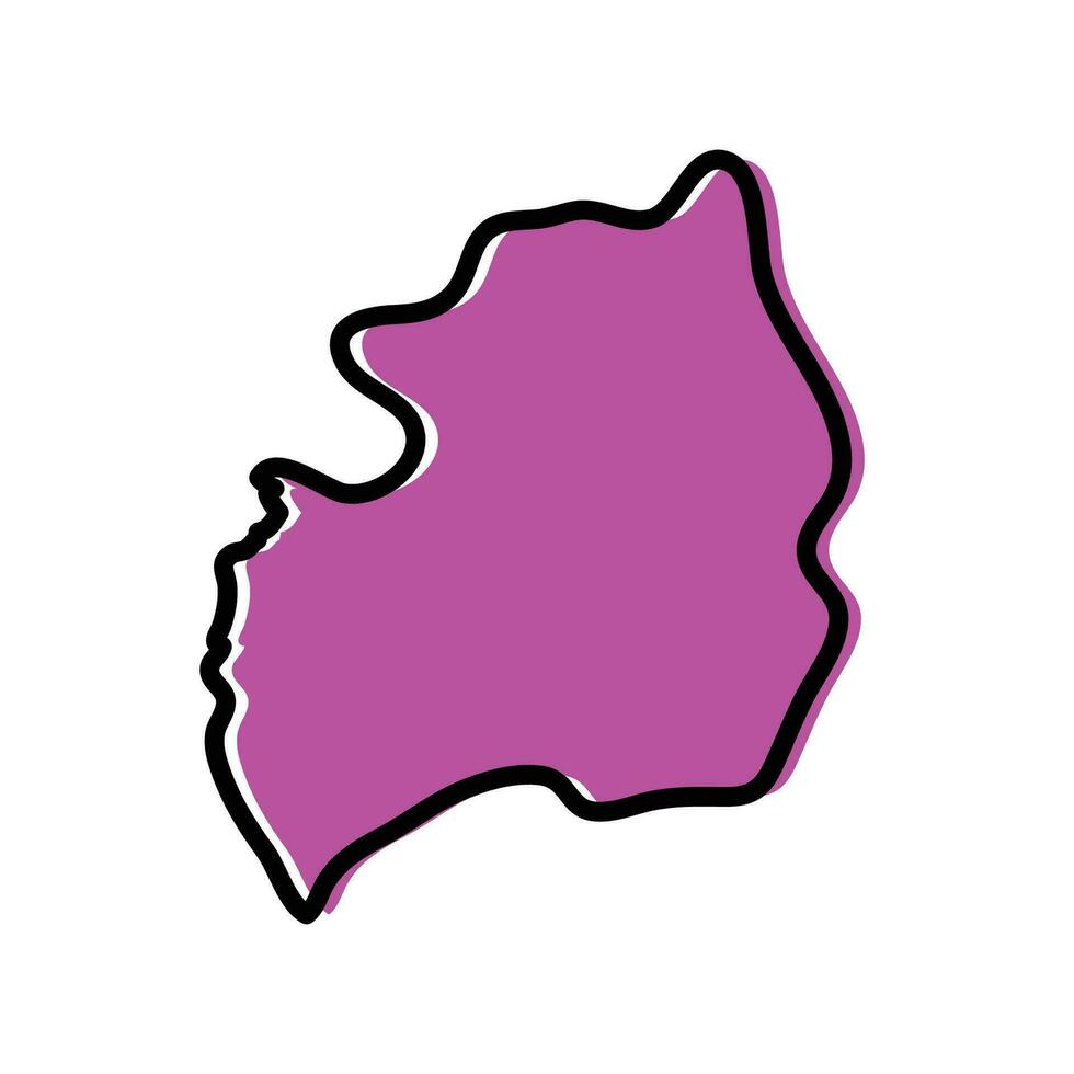 Bubanza province of Burundi vector map.