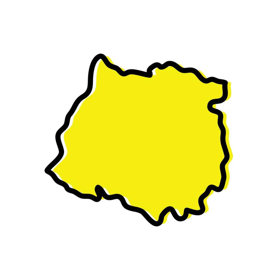 del Maule region of Chile vector map illustration.