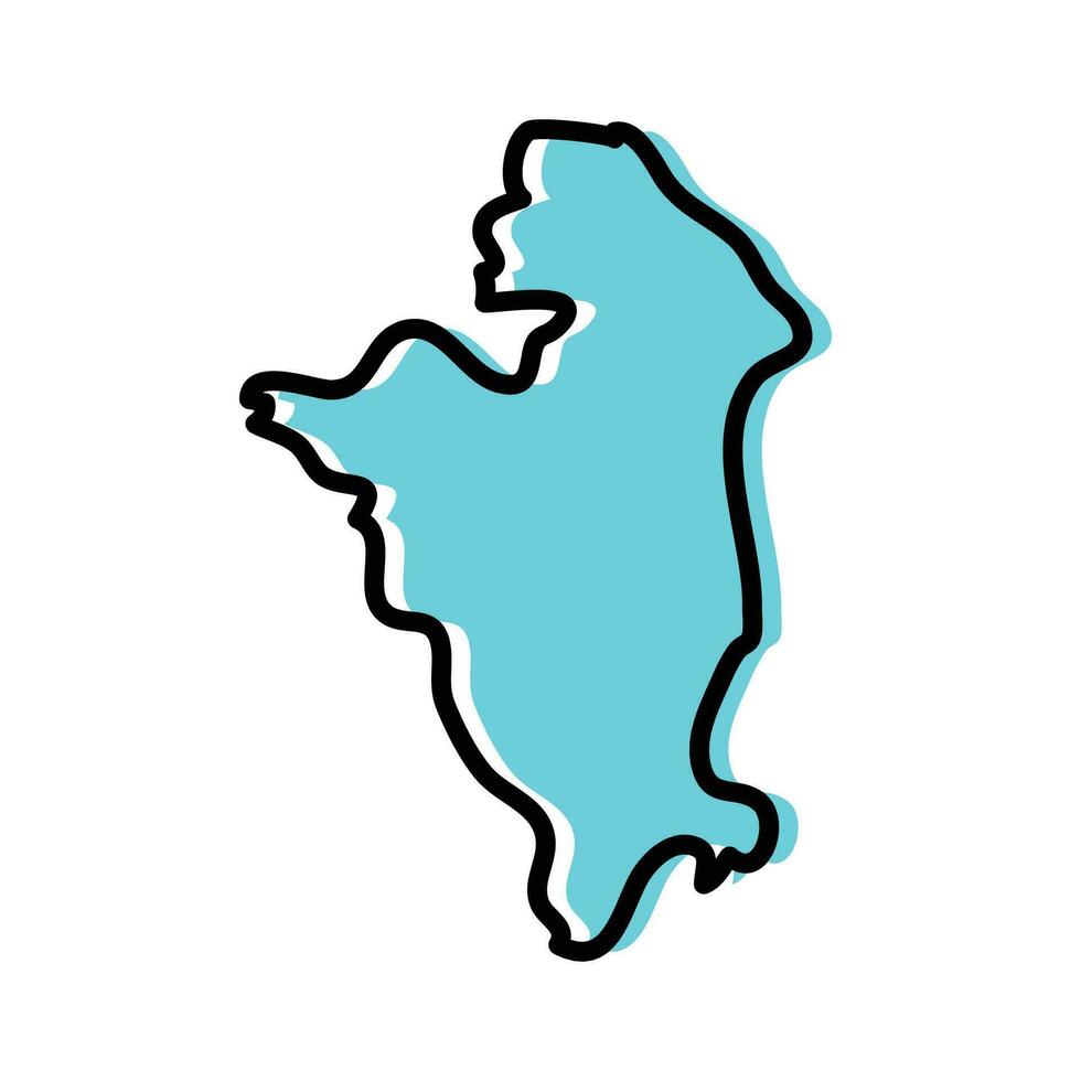 Oti Region of Ghana vector map graphic