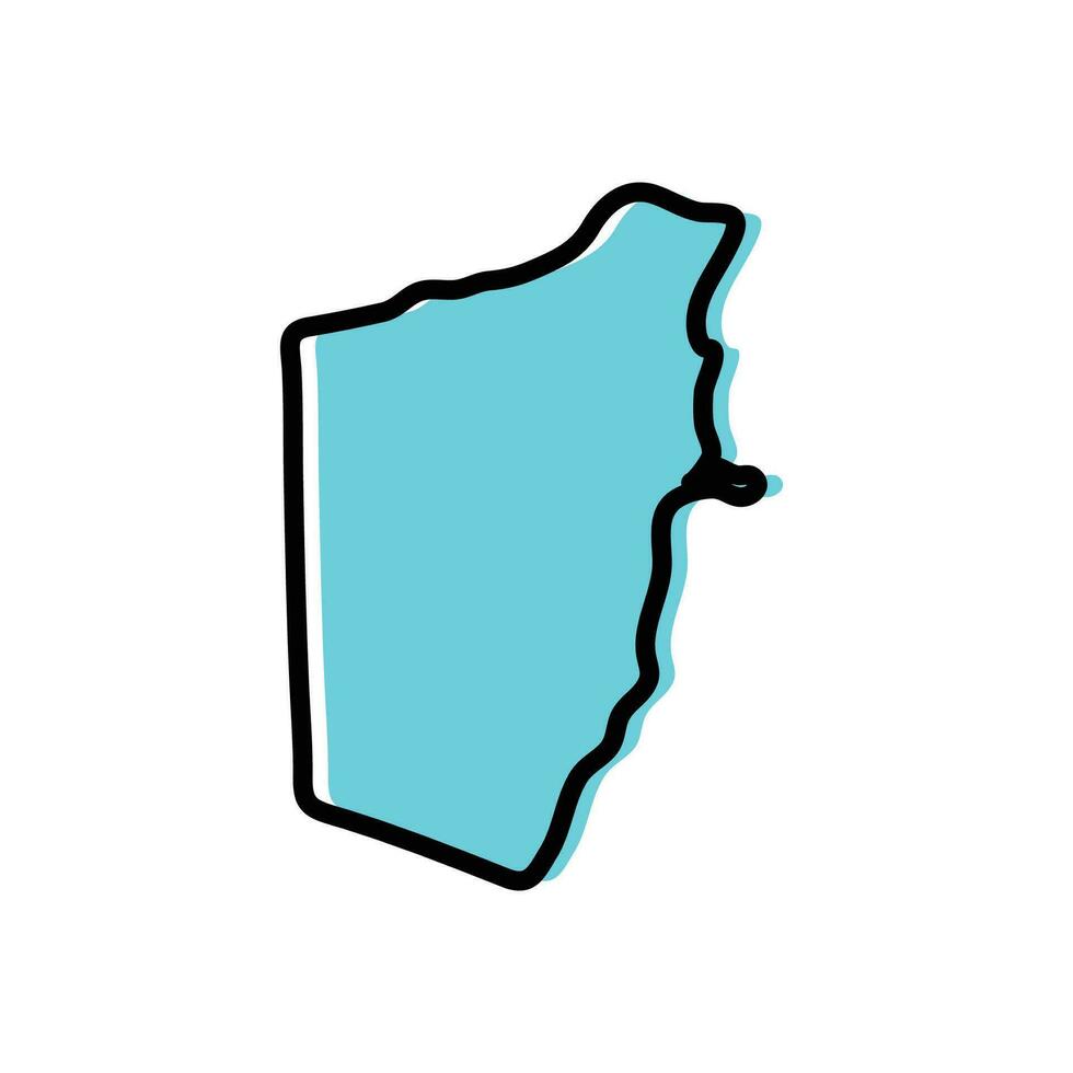 Bari region of Somalia vector map illustration.