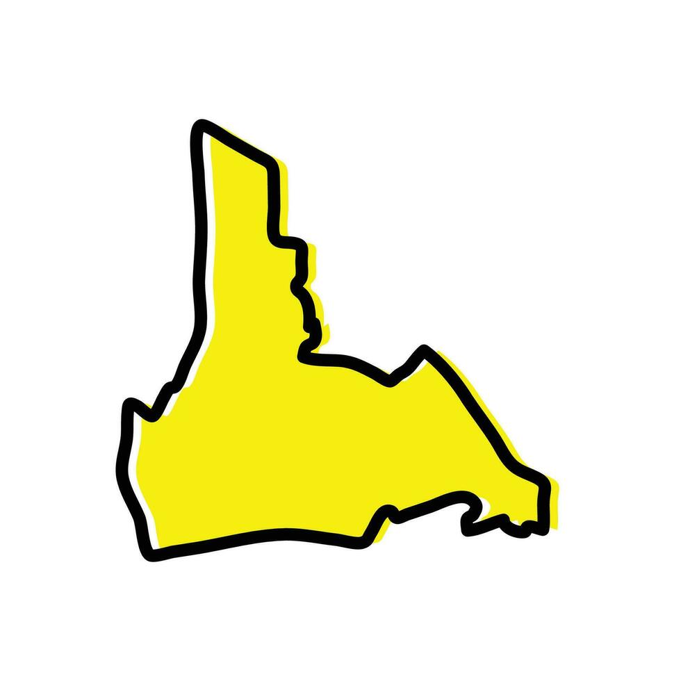 Wanica district of Suriname vector map illustration.