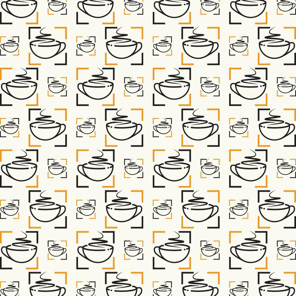 Cofee corner repeating cute seamless pattern vector illustration