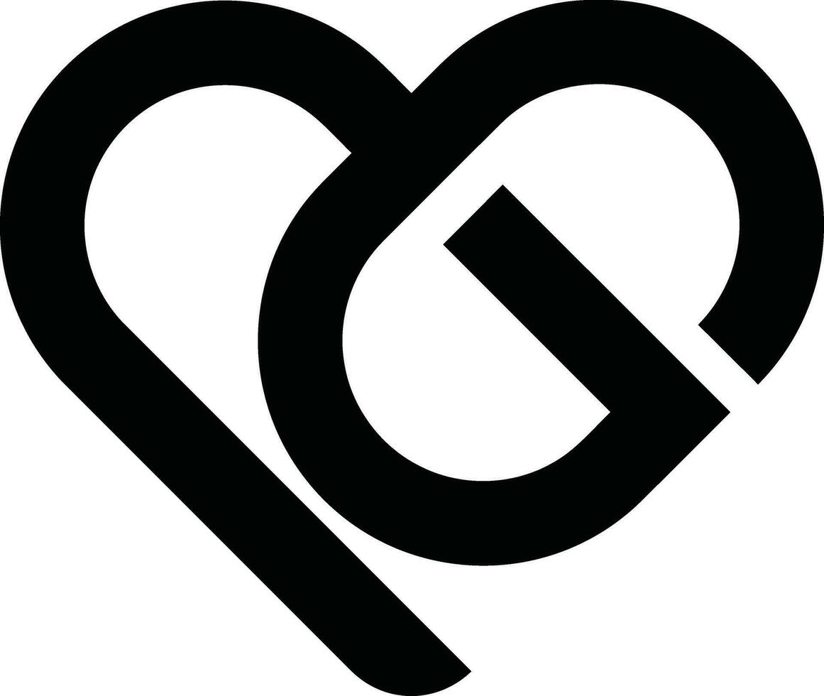 CG Heart Logo vector