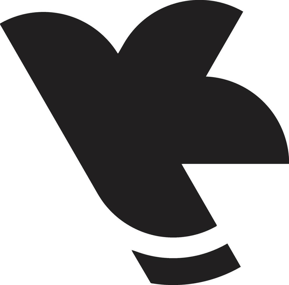 k pájaro logo vector