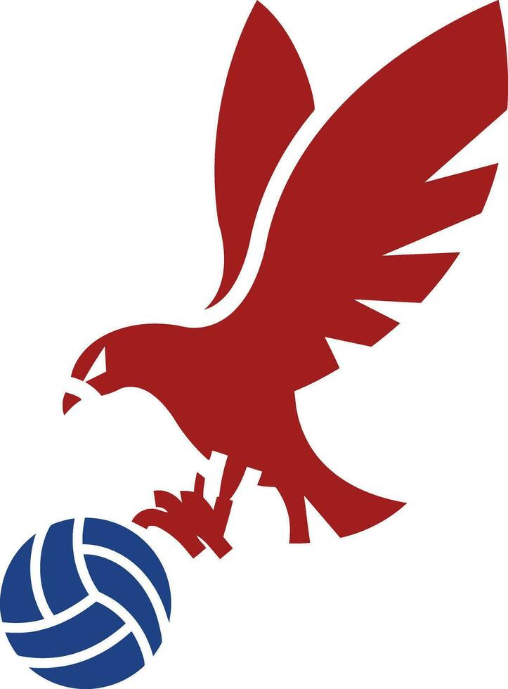 Eagle Volleyball Sports Logo vector