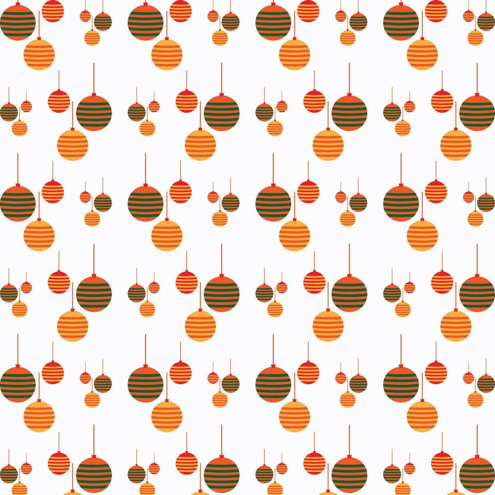 Ball christmas trendy abstract pattern repeating vector illustration background