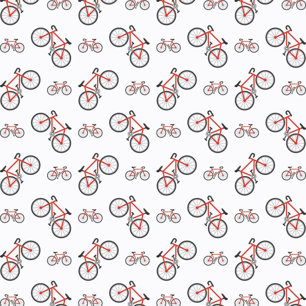 Bicycle trendy abstract pattern repeating vector illustration background