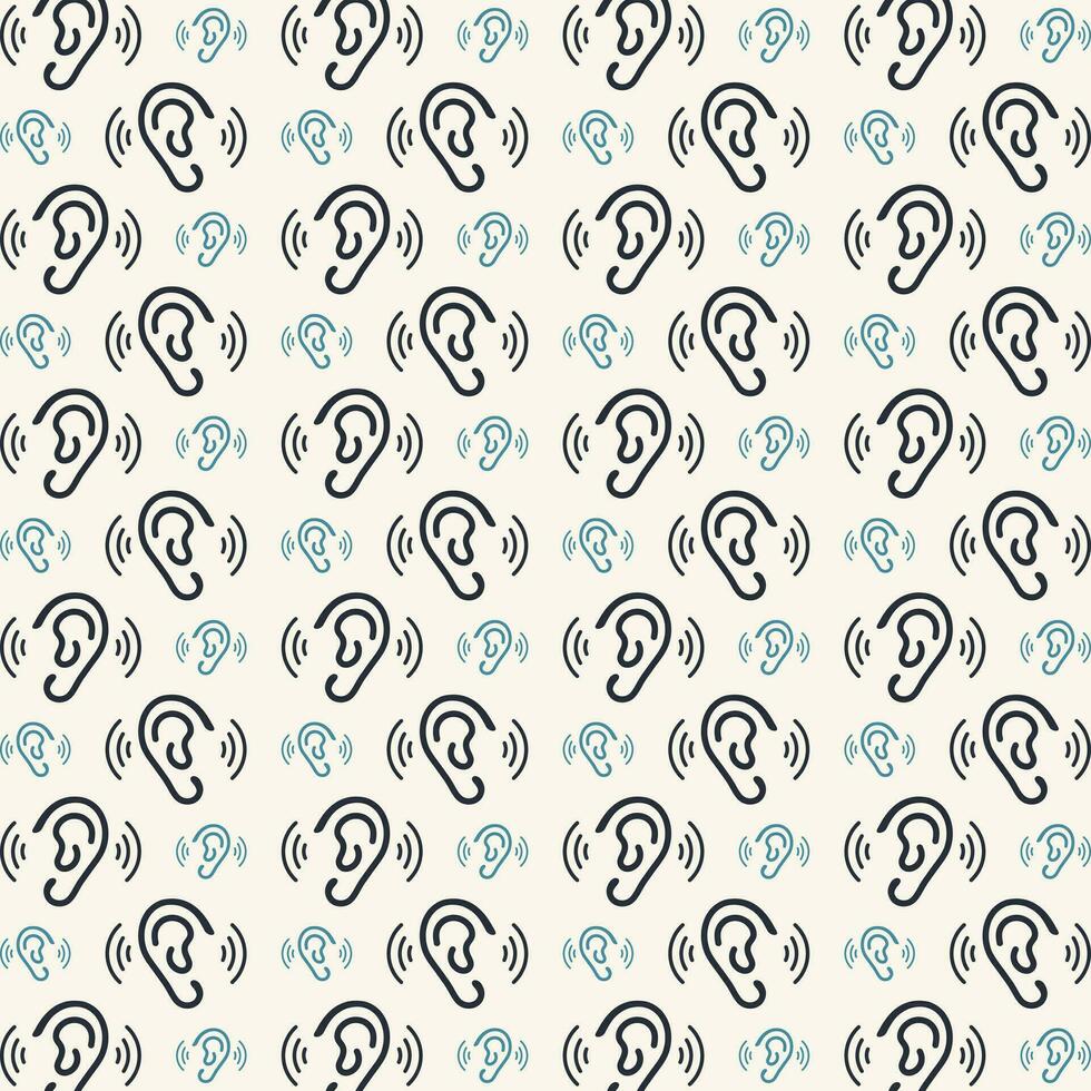 Ear abstract repeating pattern design vector illustration
