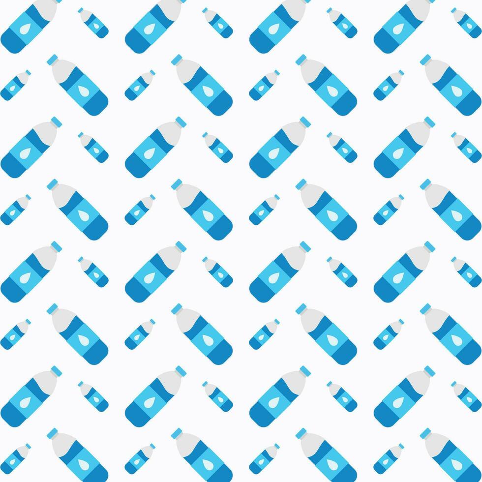 Water Bottle trendy abstract pattern repeating vector illustration background